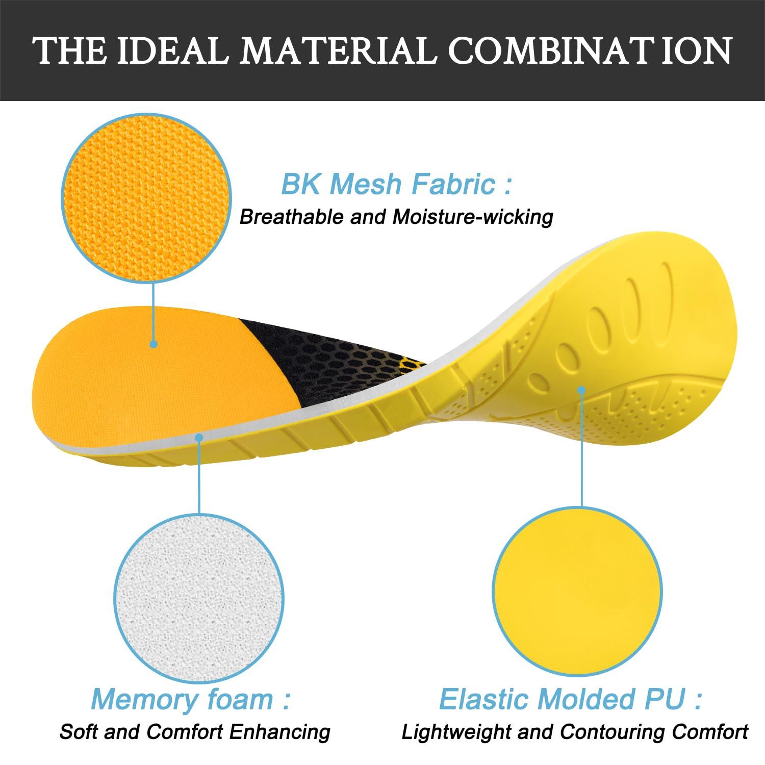 Endoto Endoto Insoles for Georgia Boot Shoes, Replacement Footwear Memory Foam Inserts for Men & Women Shock Absorption & Foot Pain Relief(Size: US XL / M11-M12.5)