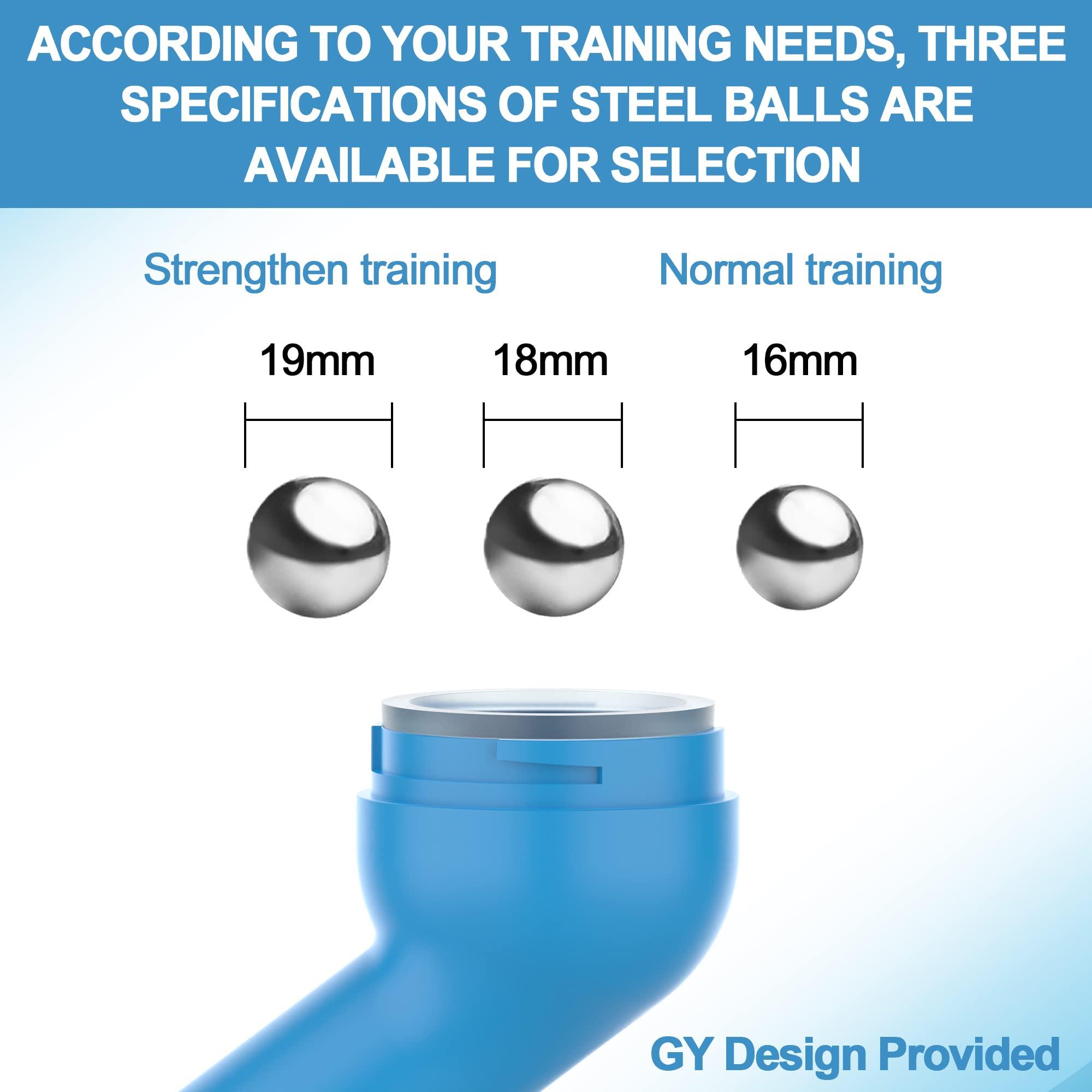 GY Deco Mucus Clearance Device with 16/18/19MM Stainless Steel Balls, Flutter Valve Clearing Device and Breathing Muscle Exercising Device for Strenthing, GY Design Provided