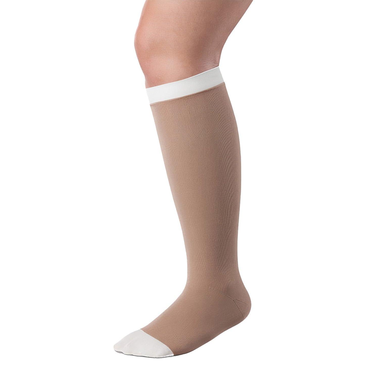 Juzo Juzo Ulcer Pro 2-Part System, 30-40 mmHg Compression Stockings, Knee High, Closed Toe | Compression Socks for Post Edema Reduction Venous Leg Ulcers Treatment | Beige, Large (IV) Short