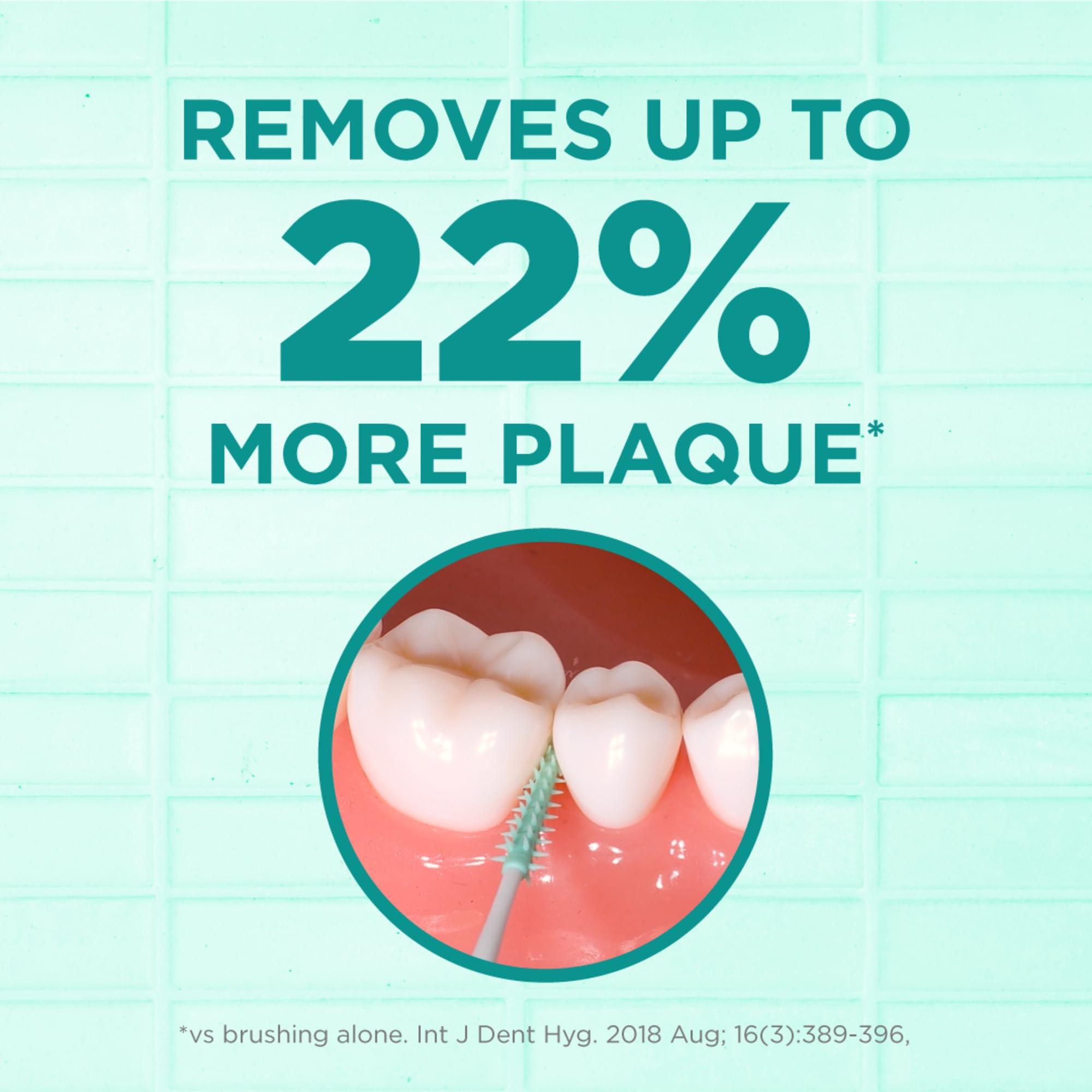 GUM GUM Soft-Picks Original, Easy to Use Dental Picks for Teeth Cleaning and Gum Health, Disposable Interdental Brushes with Convenient Carry Case, Dentist Recommended Dental Floss Picks, 50ct