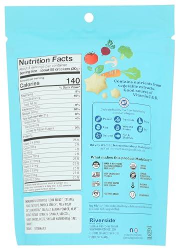 Made Good MadeGood Sea Salt Star Puffed Crackers, 4.26oz Pouch, Organic Snacks