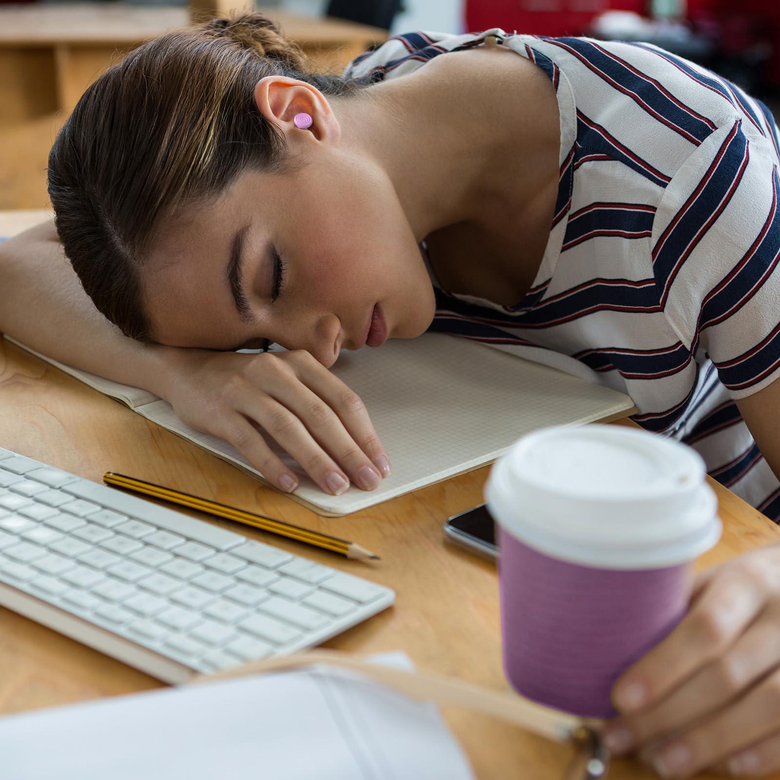 Yawsoy Yawsoy Ear Plugs for Sleeping Noise Cancelling, Reusable Soft Noise Reduction Earplugs for Sleep, Focus, Work, Motorcycle, Concert with 6 Silicone Ear Tips and 6 Foam Ear Tips - 25-35dB Purple