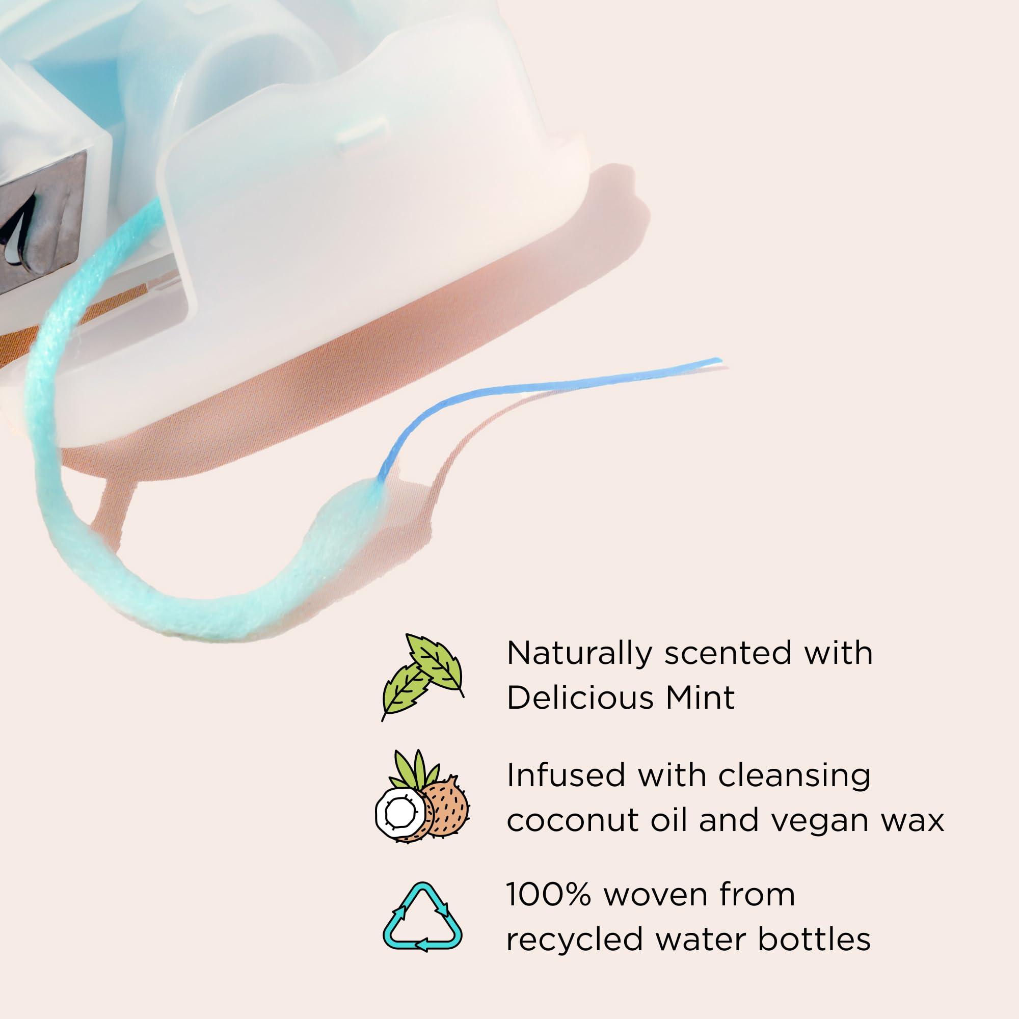 Cocofloss Cocofloss CocoPlush Threaders, Dental Floss for Implants, Bridges, and Braces, Mint, Waxed, Dentist-Designed Oral Care with Coconut Oil, 30 Per Pack
