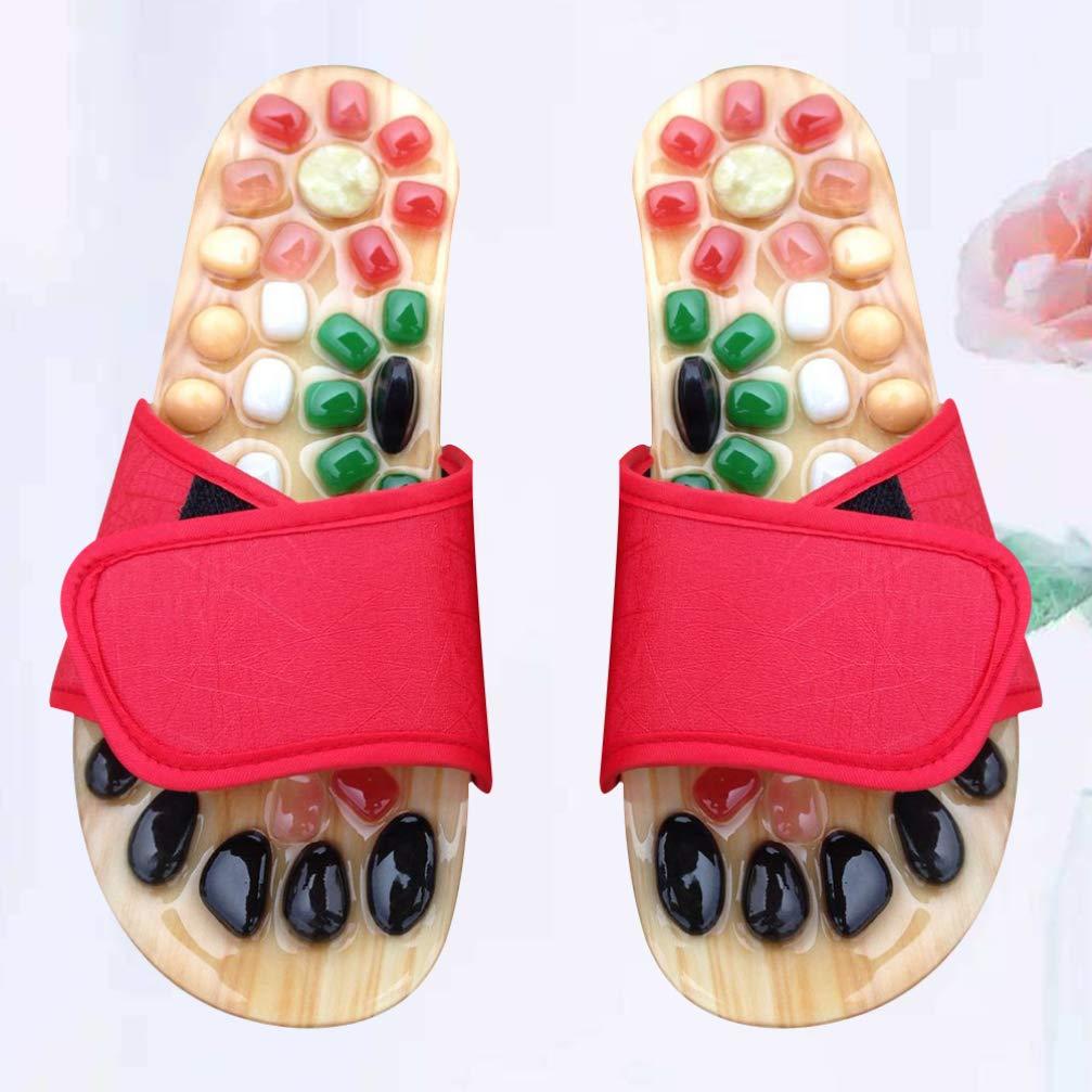EXCEART Sandals Sandalias Therapeutic Slippers Foot Reflexology Slippers Pebble Slippers Foot Massage Slippers Massage Shoes Mens Rock Summer
