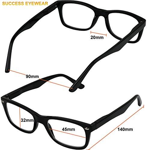 Success Eyewear Success Eyewear Reading Glasses Set of 4 Quality Readers Spring Hinge Glasses for Reading for Men and Women Set of 2 Black and 2 Havana +2.75