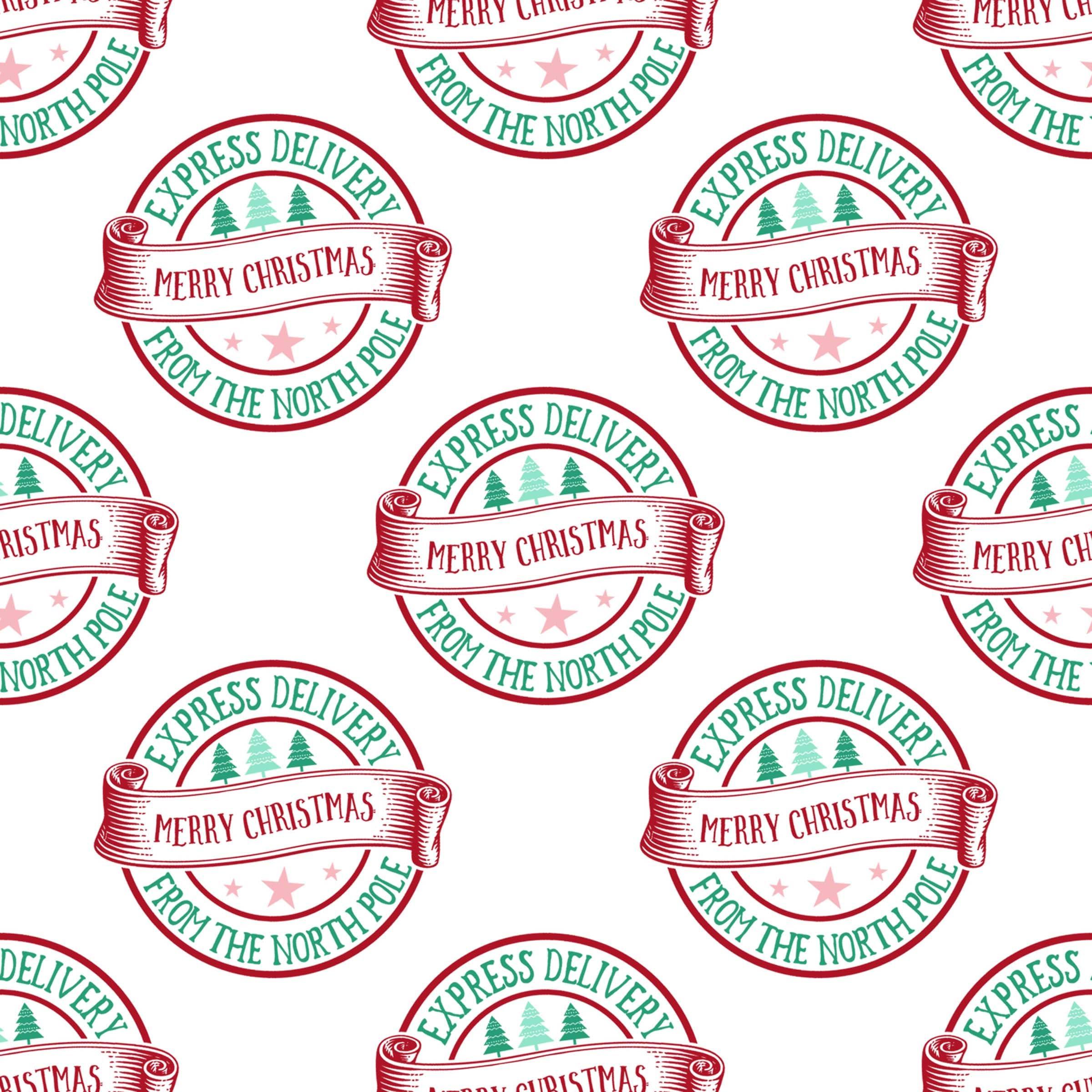 Giftini North Pole Theme Thick Christmas Wrapping Paper for Kids, Special Delivery Xmas Gift Wrap, Santa Holiday Theme for Teen Tween (12 foot x 30 inch roll)