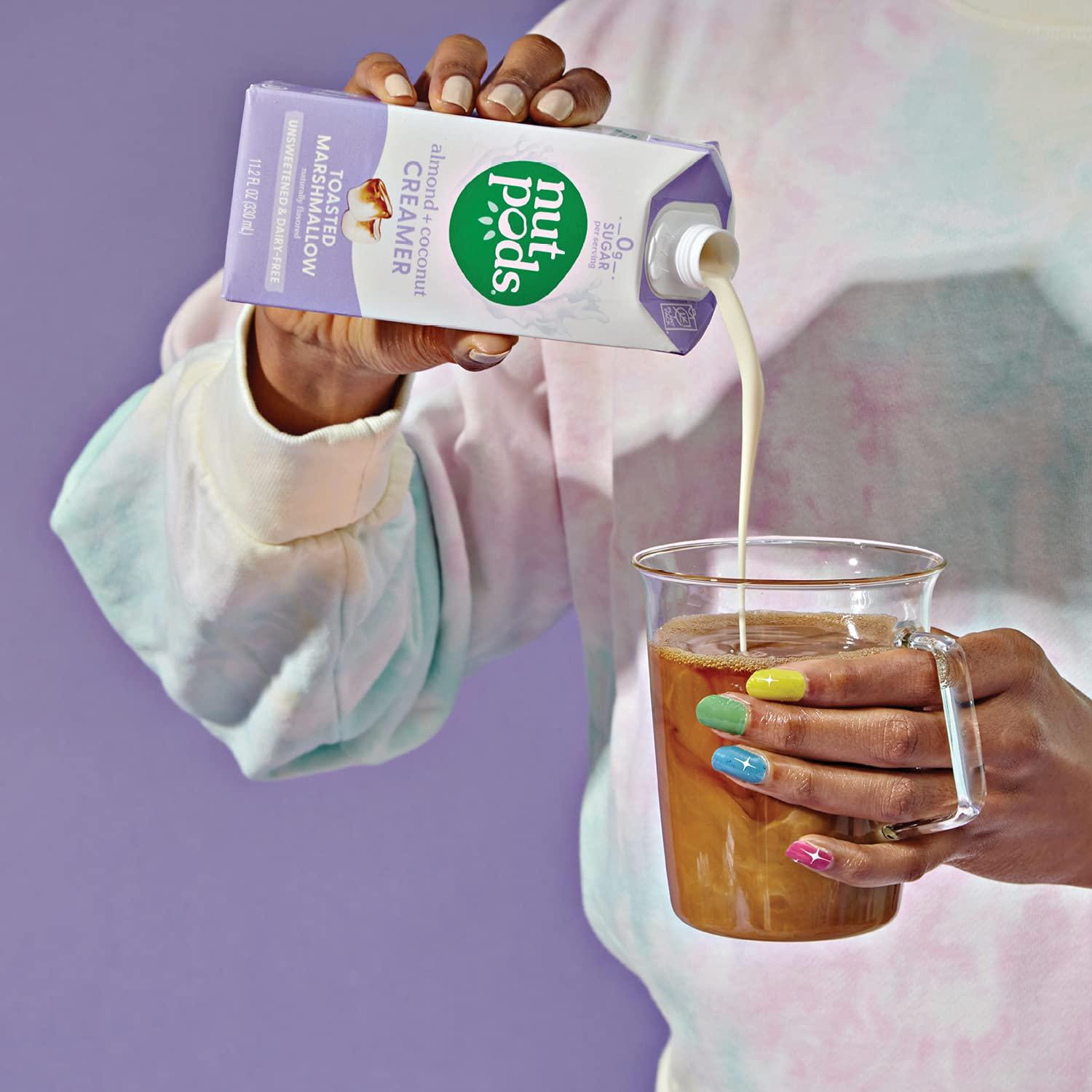 nutpods nutpods Non Dairy Coffee Creamer Bundle: a 4 pack of French Vanilla creamer and a 3 pack of Toasted Marshmallow creamer.