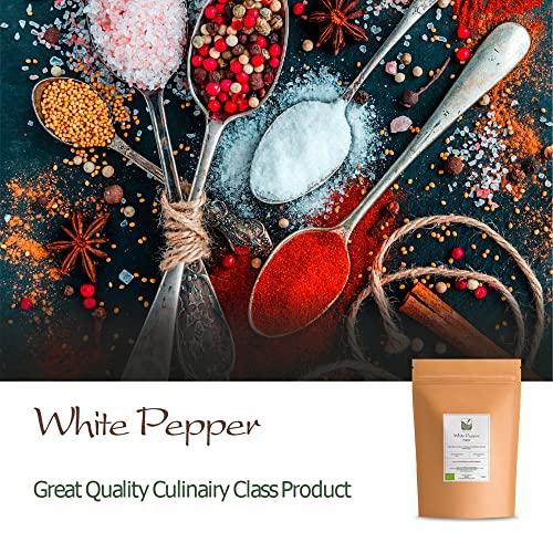 Valley of Tea White Peppercorns Whole Pepper - White Peppercorn Spice - White Peppercorns For Grinder Whole White Pepper Peppercorns White Peppercorn Whole White Peppercorns Grinder Whole Spice Pepper White 100g