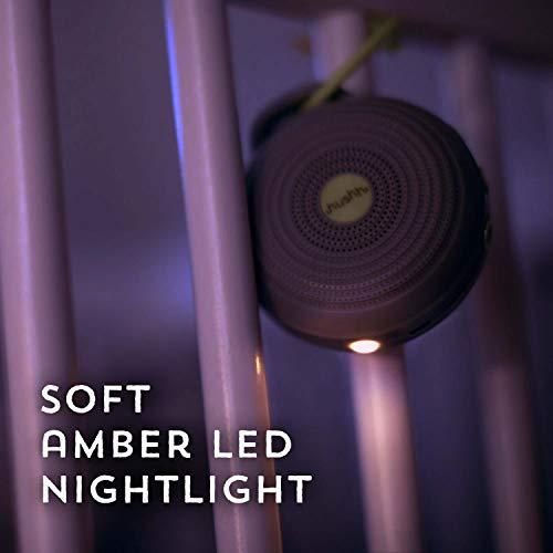 Marpac Yogasleep Hushh Portable White Noise Machine for Baby, 3 Soothing, Natural Sounds with Volume Control, Compact for On-The-Go Use & Travel, USB Rechargeable, Baby-Safe Clip & Child Lock