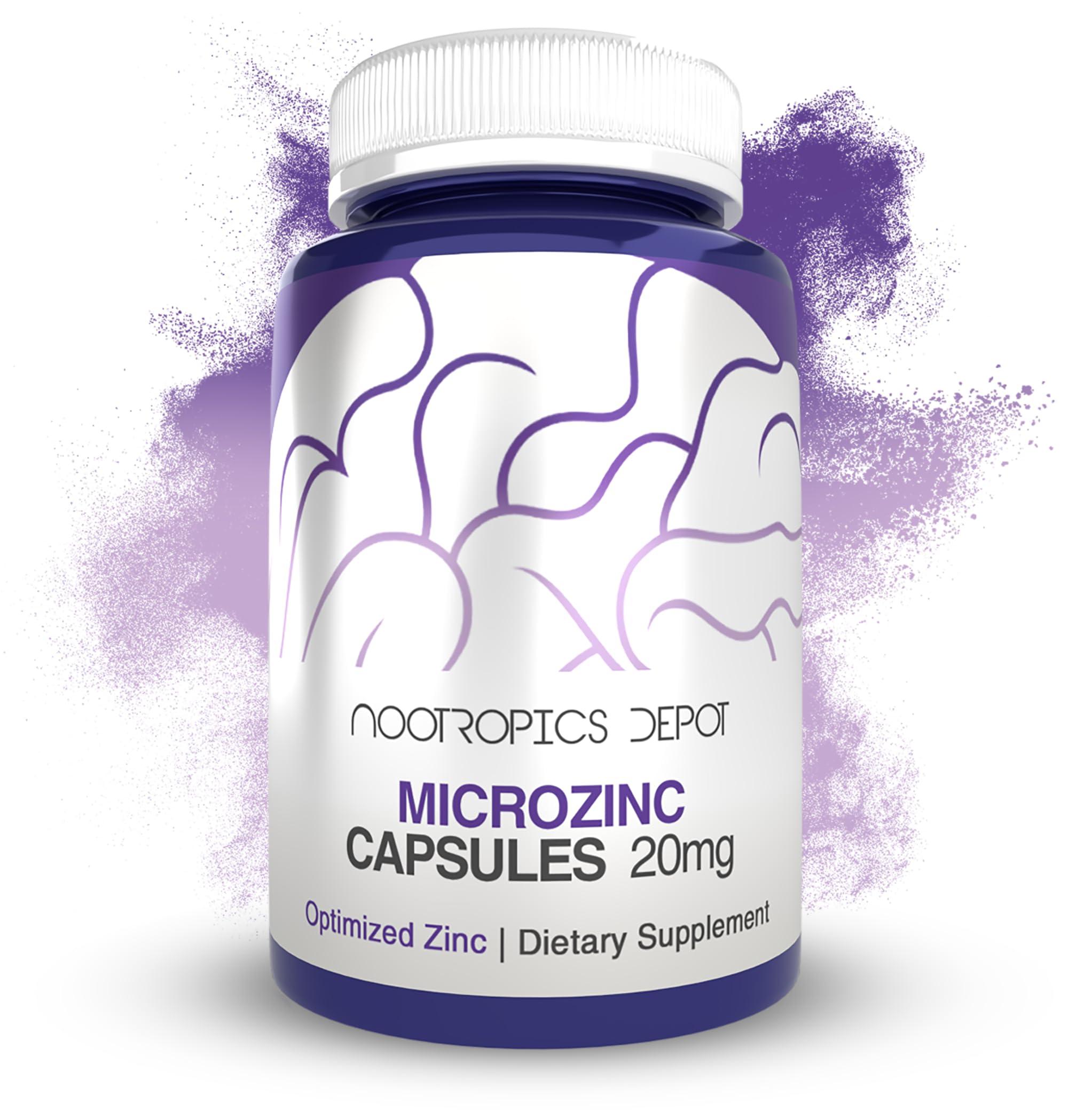 Nootropics Depot Nootropics Depot MicroZinc Capsules | 20mg | Optimized Zinc Supplement | 30 Count