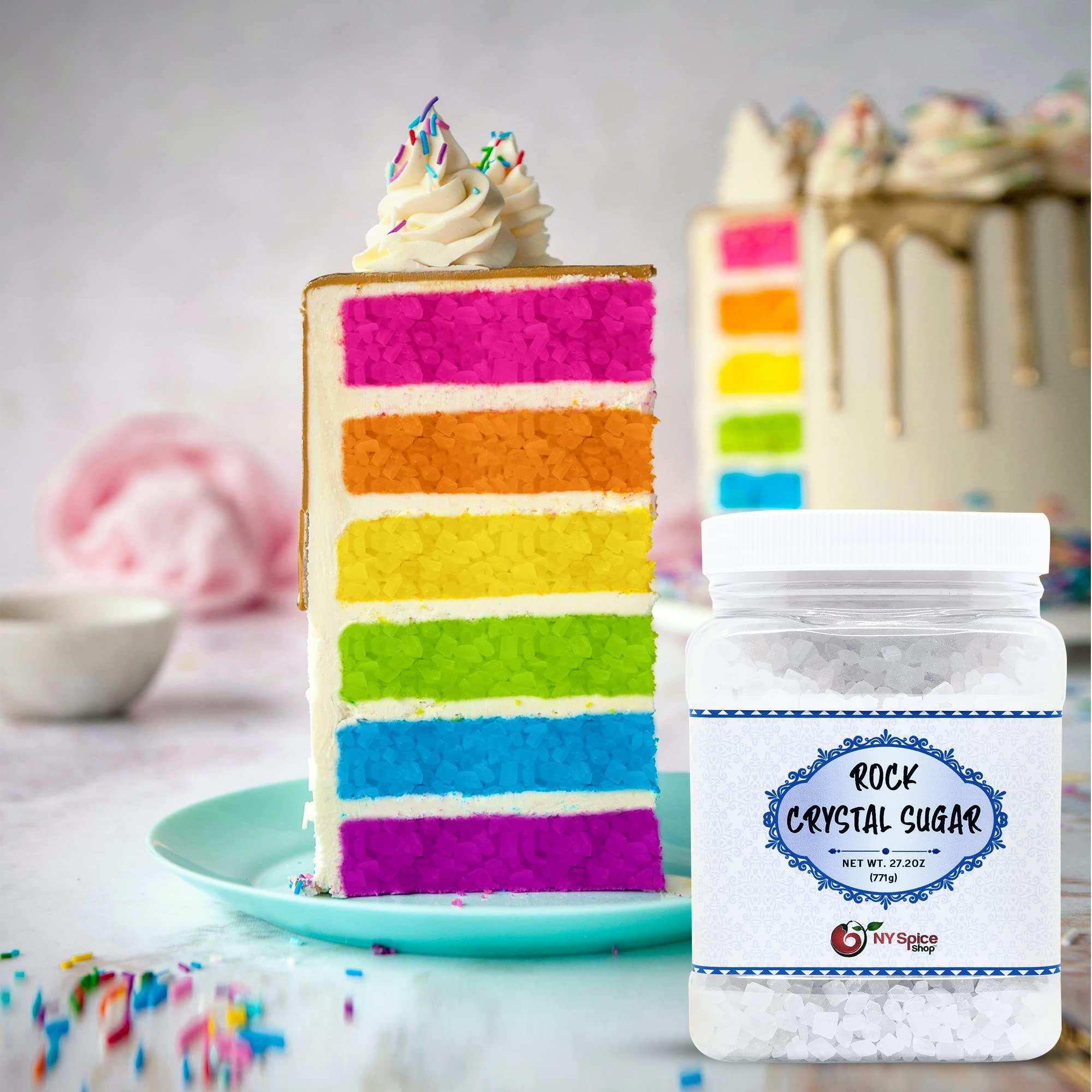 NY Spice Shop NY SPICE SHOP Rock Crystal Sugar 1.7 Pound (27.2 Ounce) Jar Rock Candy Crystals Sugar Rocks Whole Sugar Crystals Rock Candy Rock Sugar for Tea, Cakes