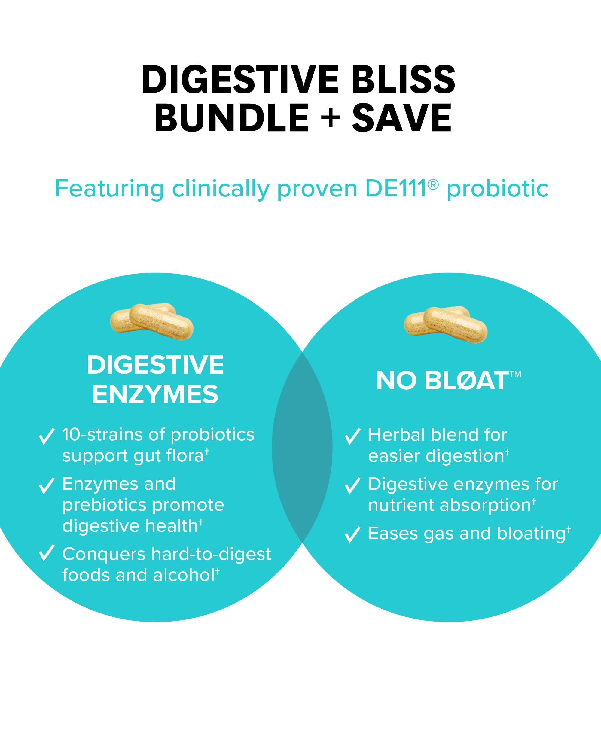 Zenwise Health Zenwise Digestive Enzymes, No Bloat, and Free Travel Tin with Probiotics for Digestive and Gut Health | Bloating Relief for Women and Men