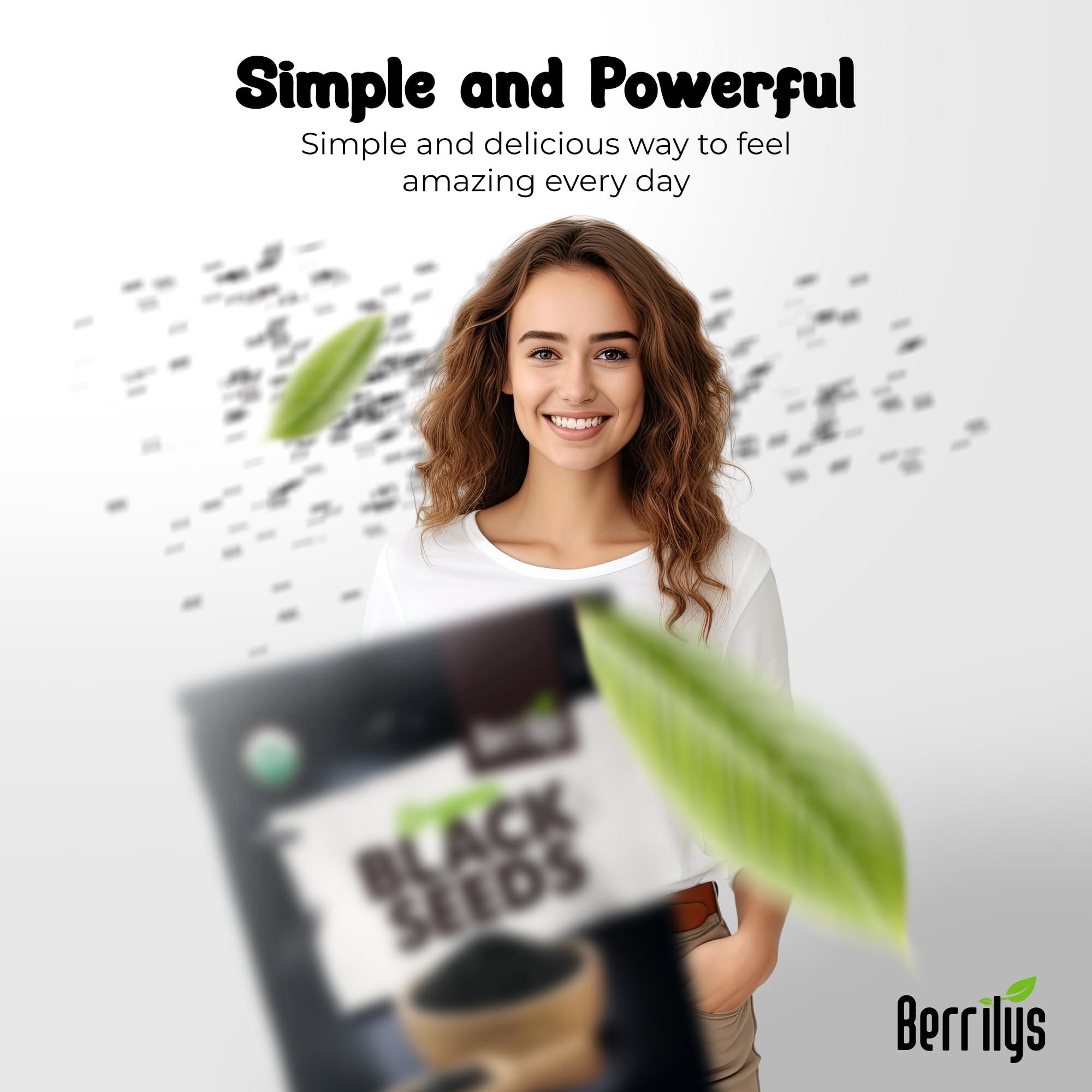 Berrilys Berrilys Black Cumin Seeds USDA Certified Organic Nigella Sativa Kalonji for Baking, Seasoning, and Cooking Dishes Nutrient-Packed Spice, Versatile Herb for Recipes and Meal Preparation 16oz