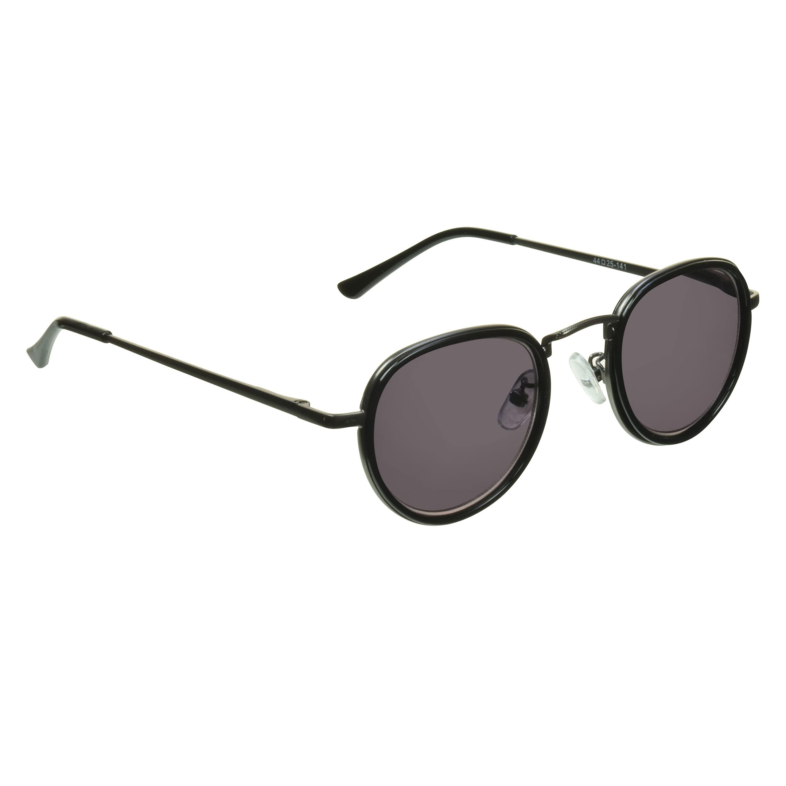 proSPORT proSPORT Reading Sunglass Full Sun Readers +2.50 Gunmetal Frame Small Size Oval Retro Lennon Style Men Women Metal Spring Hinge Frame Not Bifocal