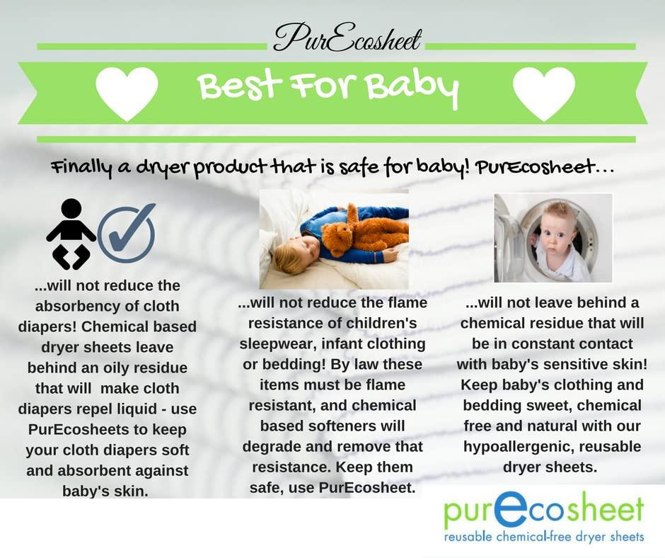 Purecosheet - Maddocks Holdings Purecosheet - Reusable Dryer Sheets | Cost effective (500+ loads), Chemical Free & Vegan Dryer Sheet | Safe For Infants & Allergy/Eczema Sufferers | Hypoallergenic | 2 Count