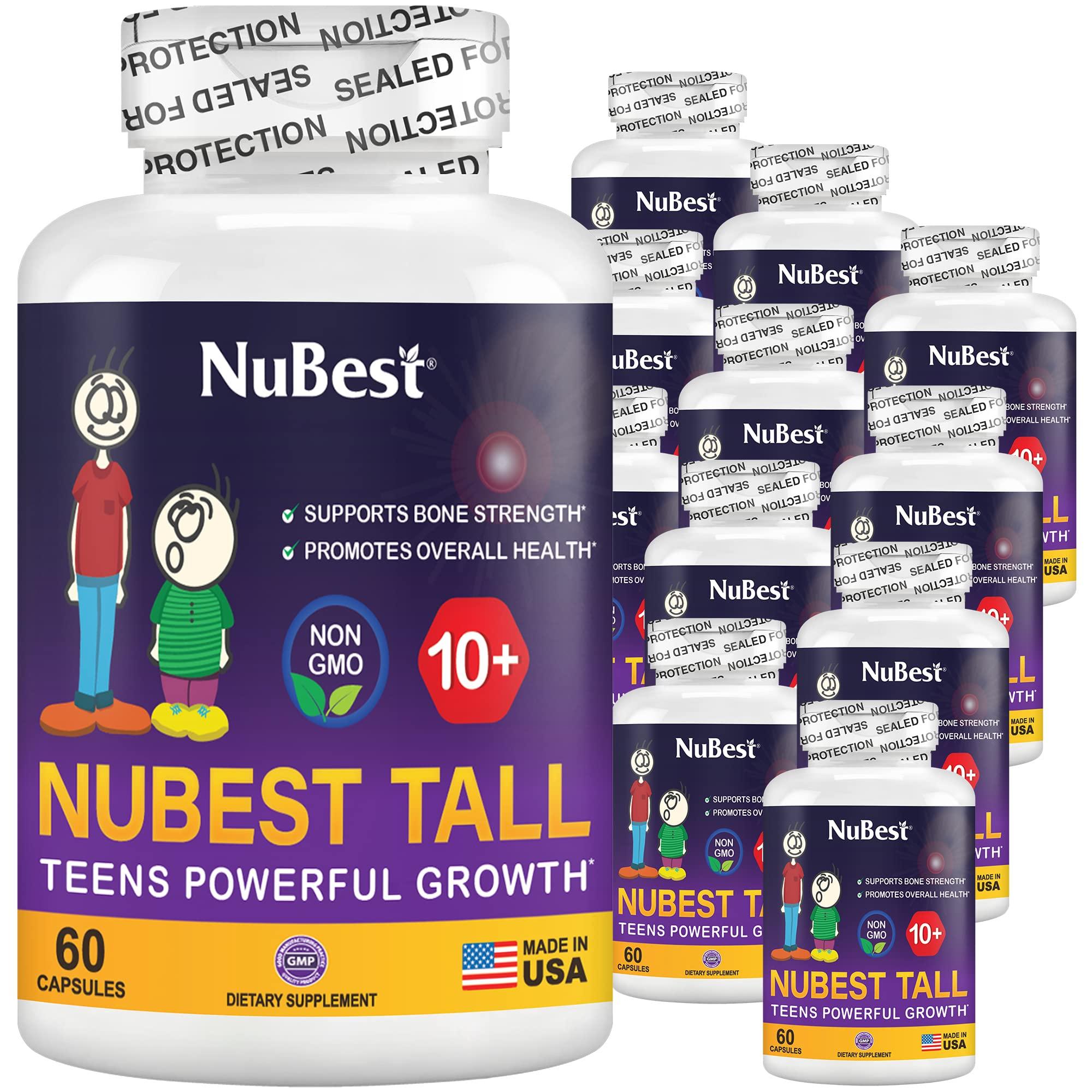 NuBest NuBest Tall 10+ - Height Growth Supplement for Children (10+) & Teens Who Drink Milk Daily, Height Growth Pills with Calcium, Vitamins & Minerals - Helps Height Increase - 12 Pack | 12 Month Supply