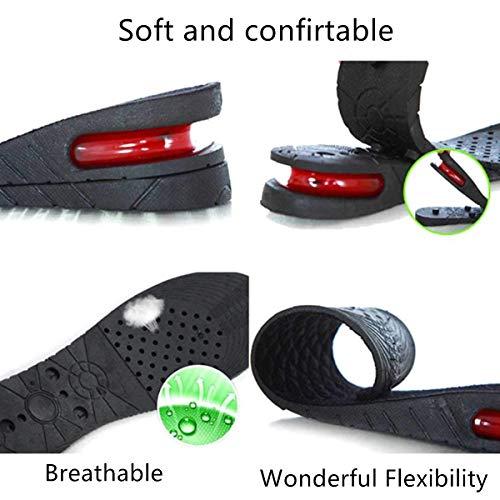 Shaboo Prints Height Increase Insoles Air Taller Cushion Shoes Insoles 4-Layer Heel Insert for Men