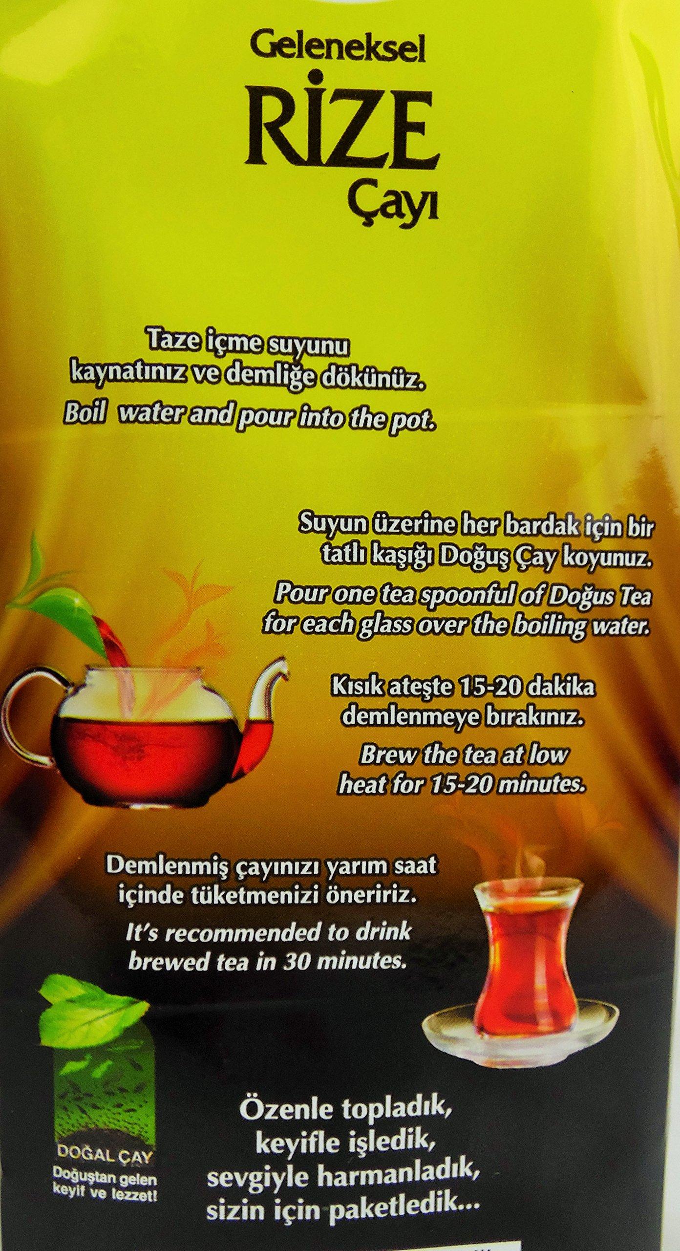 Dogus Dogus Exclusive Turkish Black Tea Series (Traditional Rize Tea 16.9 Oz / 500 Gr , Single Pack )