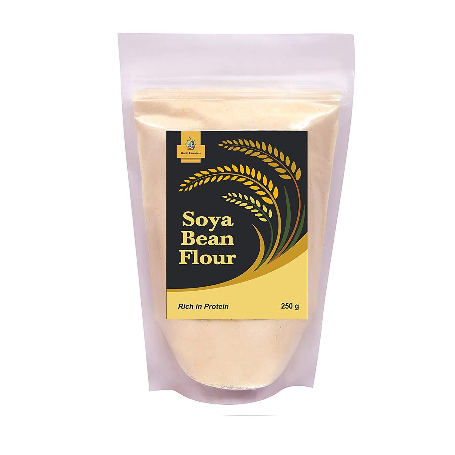 Generic Organics Soyabean Flour Low Carb High Fiber ka Atta 250 Grams Natural Diet Food