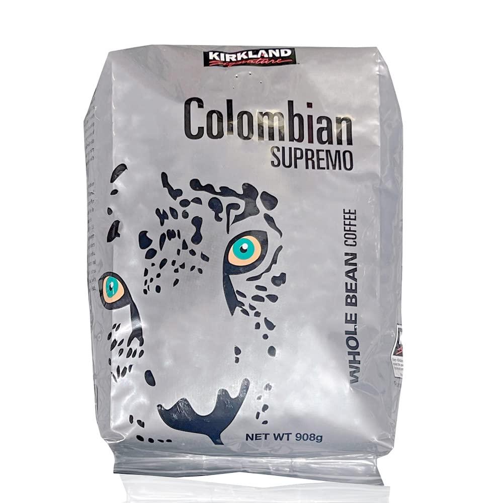Kirkland Signature Signature 100% Whole Bean Coffee Suppremo, Columbian, 3-Pound